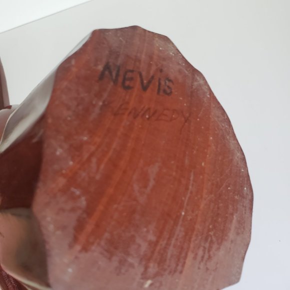 HAND CARVED Wood Heron Bird On A Tree Stump Detailed Sculpture Lakehouse Decor - Picture 9 of 11